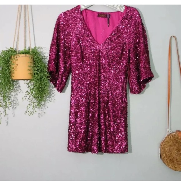 Free People Party Girl Mini Dress sz 4 - Picture 3 of 7